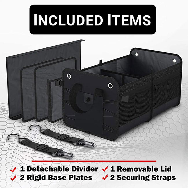 Foldable car boot storage bag V7420