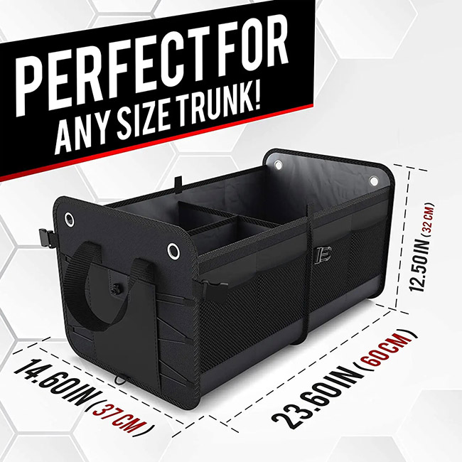 Foldable car boot storage bag V7420